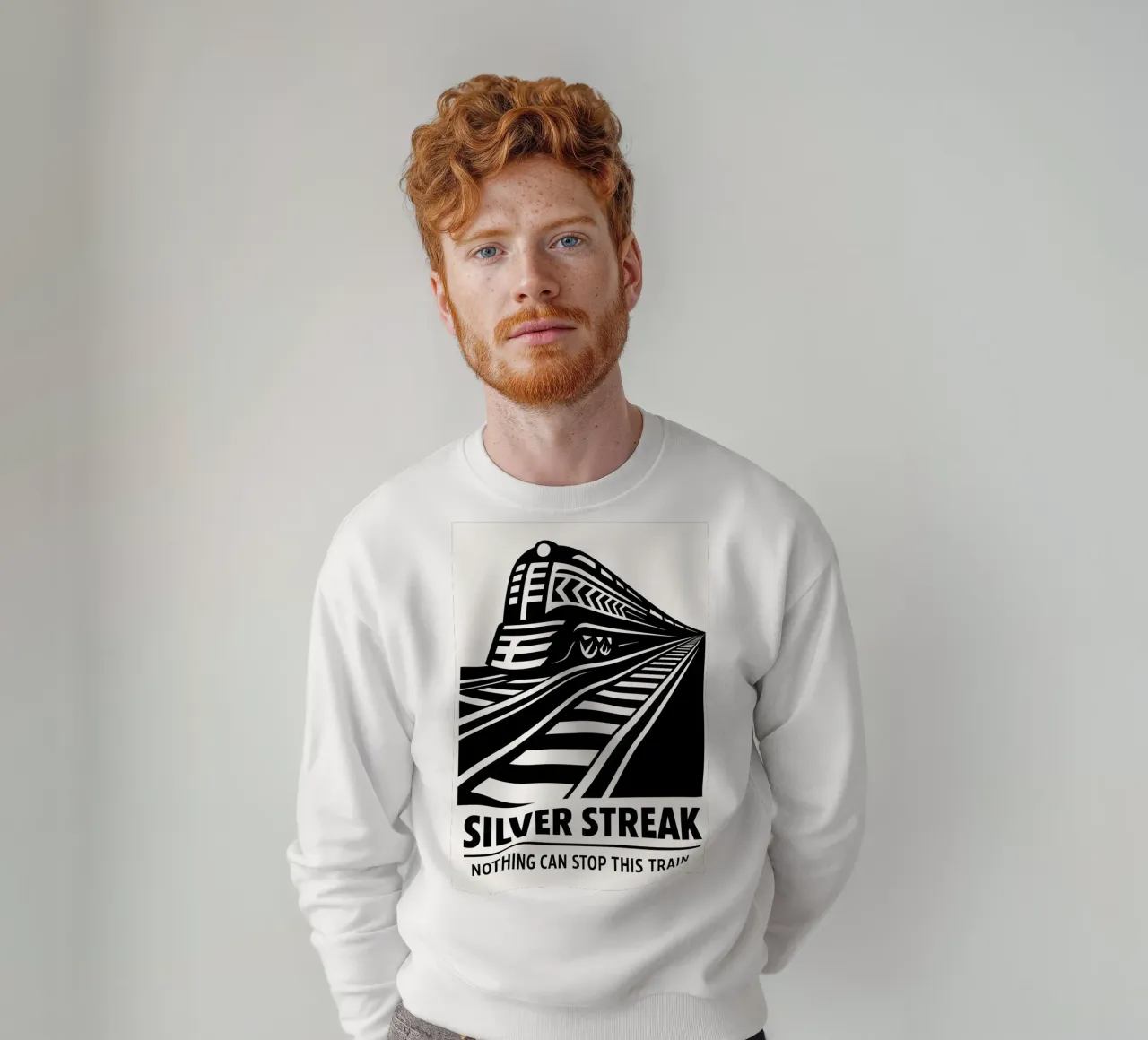 Silver Streak Print sweatshirt by MoviesArt
