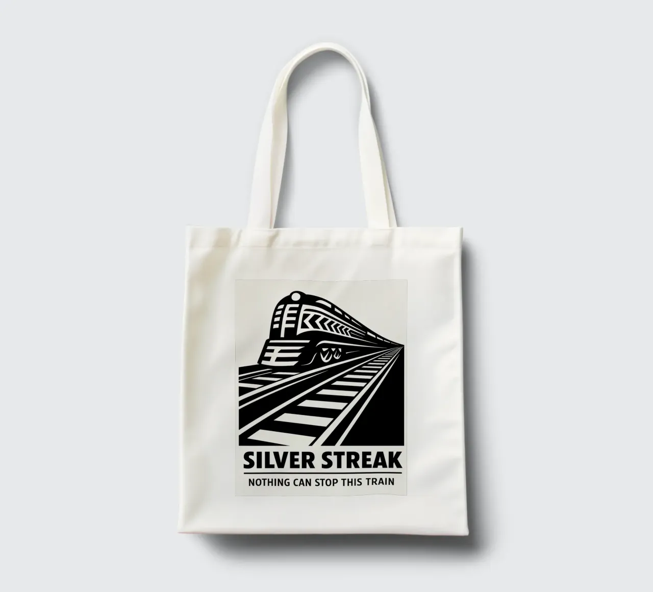Silver Streak Print borsa in juta da MoviesArt