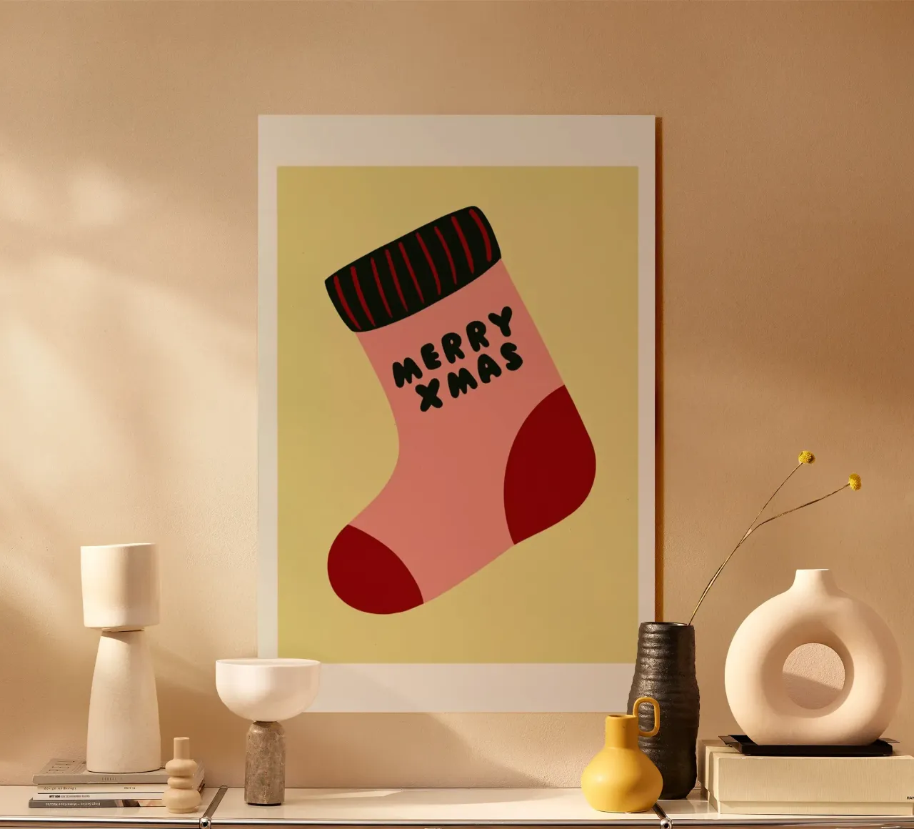 Xmas Sock acrylic glass by Mottos by Sinan Saydik