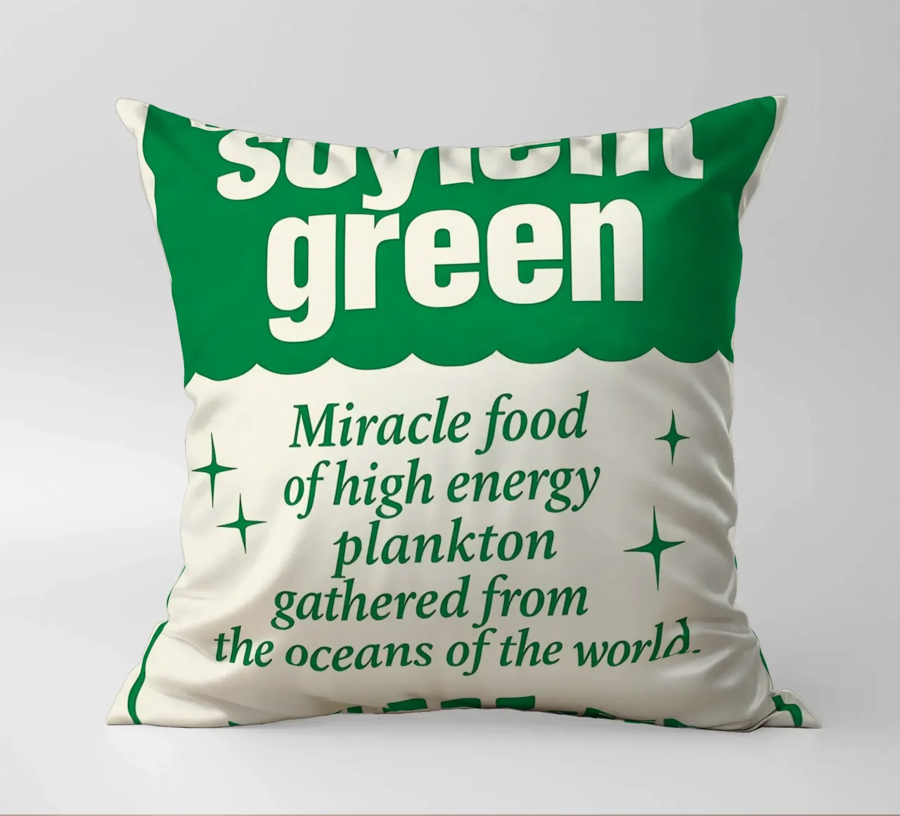 Soylent Green Print cuscino da MoviesArt
