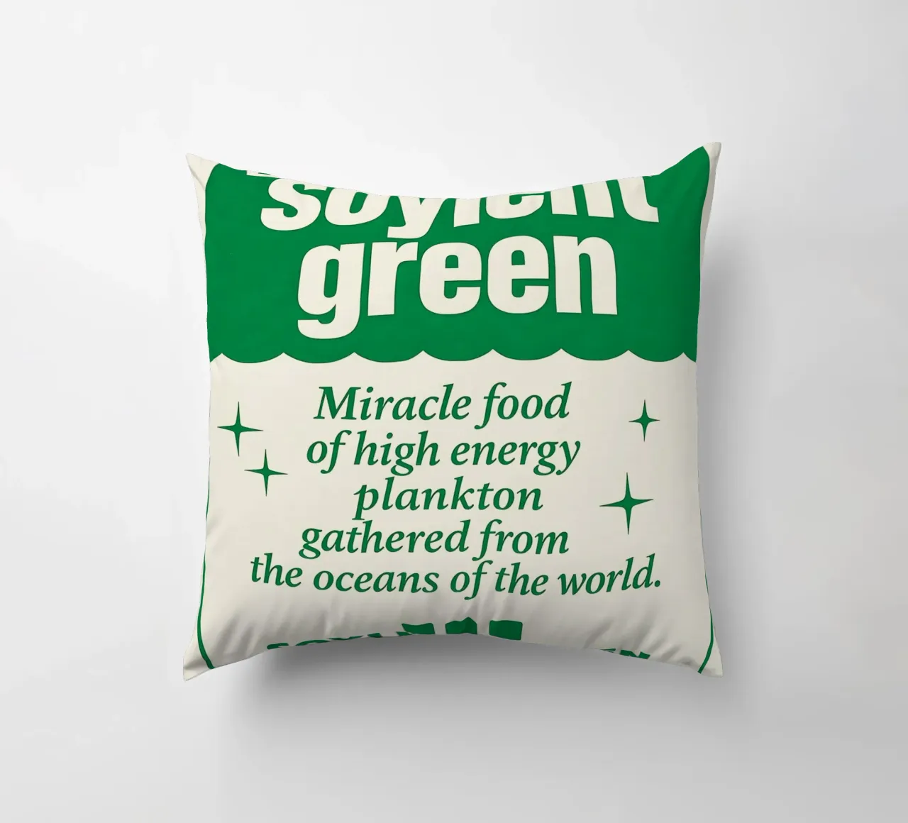 Soylent Green Print cuscino da MoviesArt