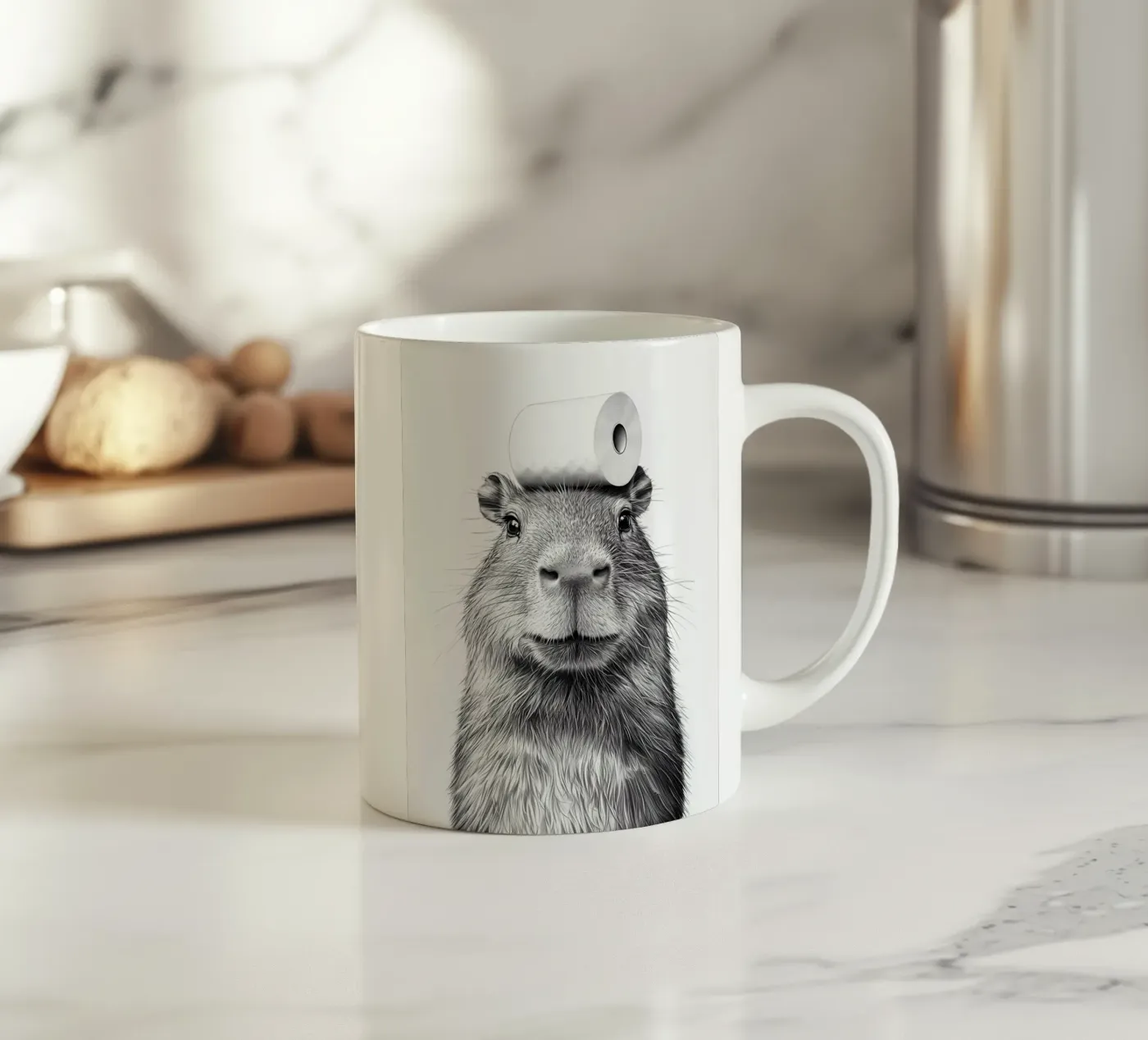 Capybara ceramic mug by animals_studio