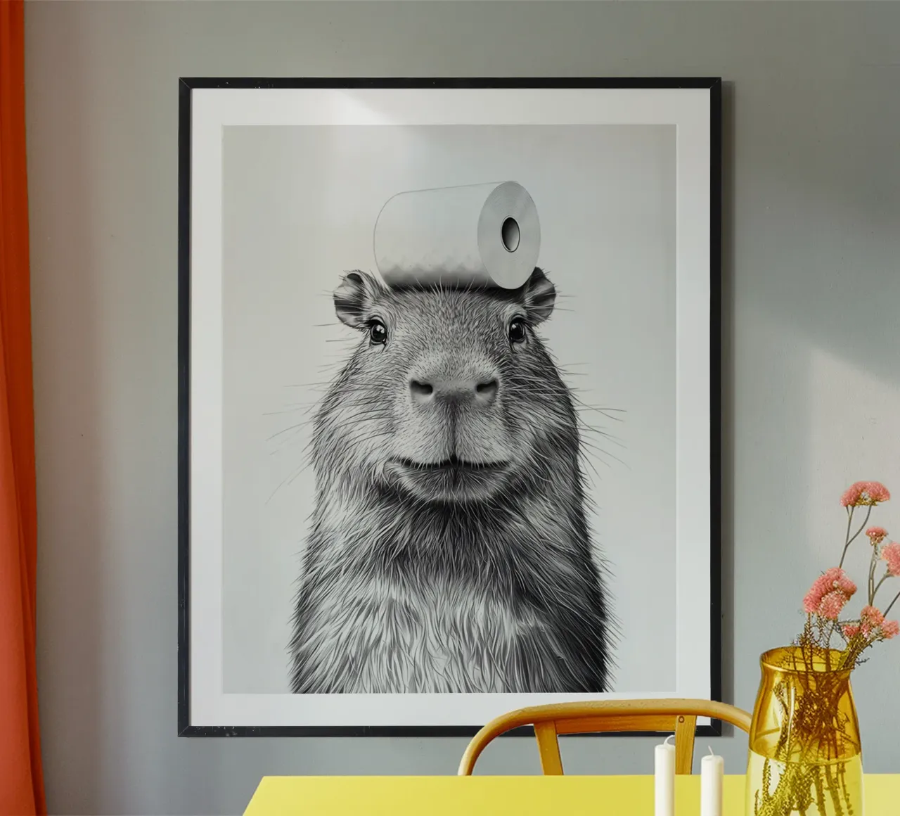 Capibara carta hahnemühle da animals_studio