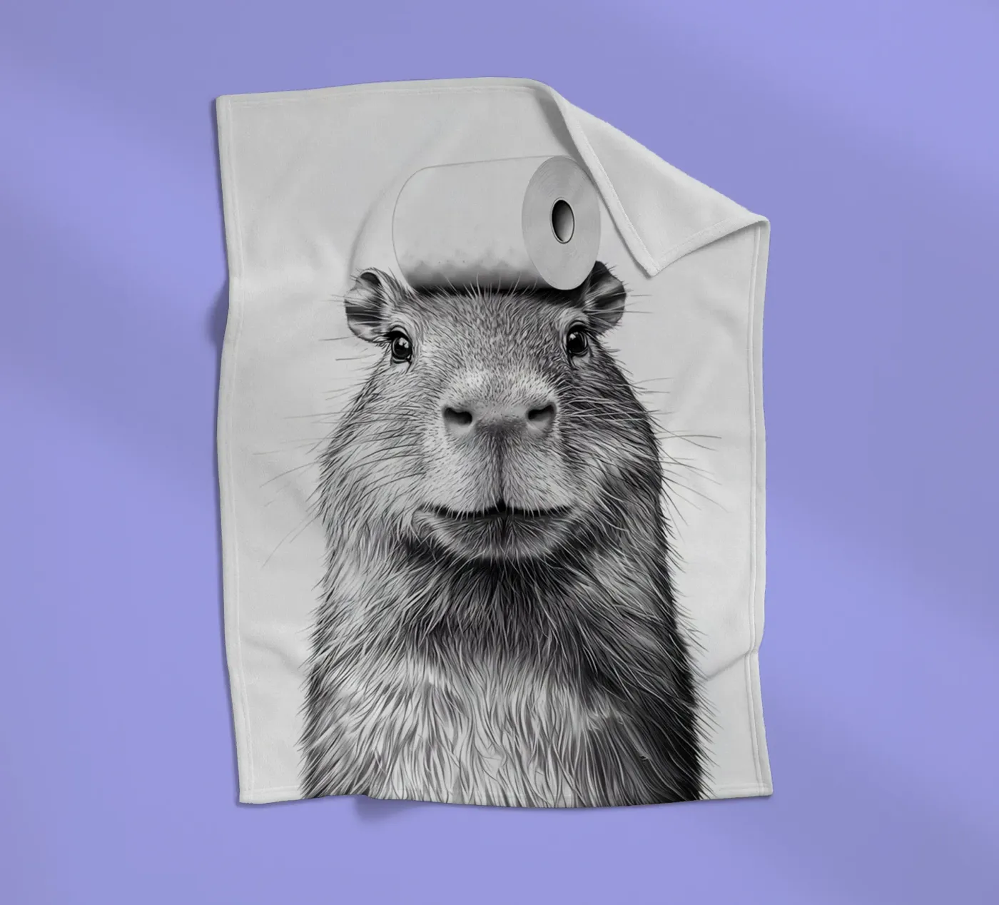Capybara fleece blanket by animals_studio