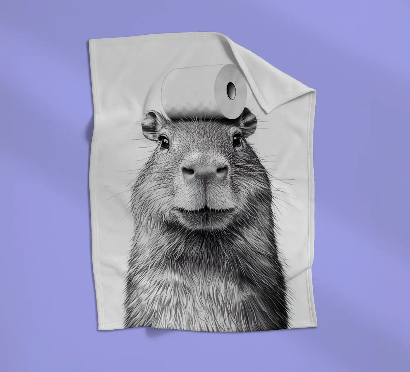 Capybara fleece blanket by animals_studio