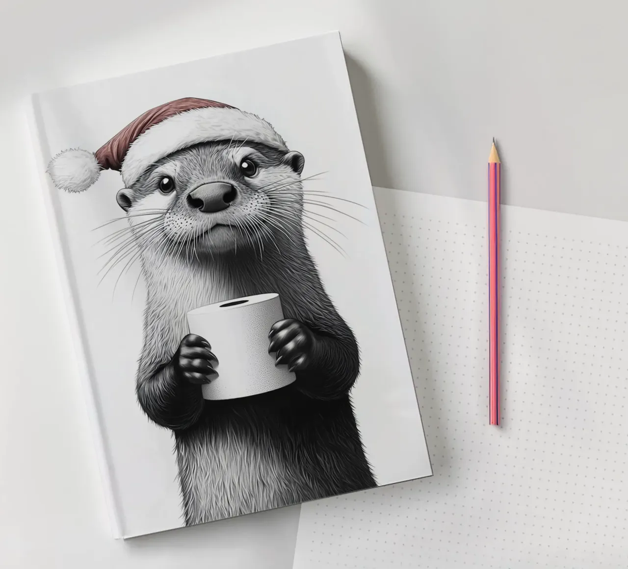 Christmas Countdown Otter notebook by animals_studio