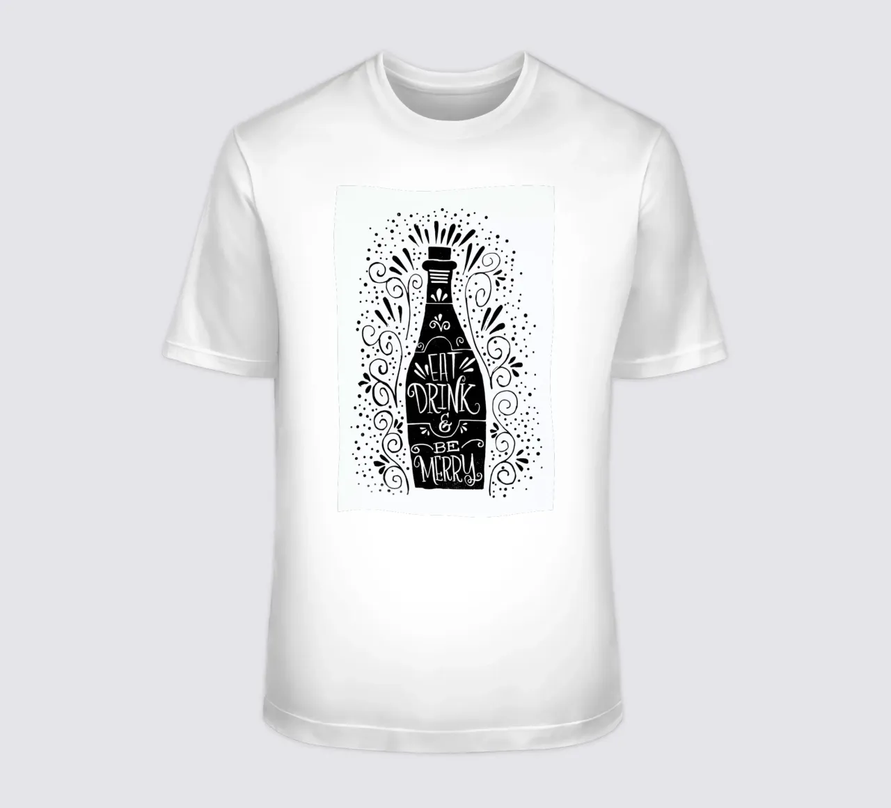 Eat, drink, be merry t-shirt da Matthew Taylor Wilson