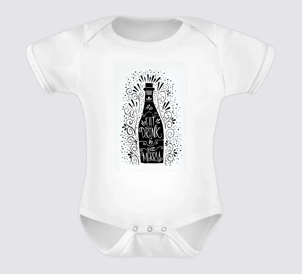 Eat, drink, be merry body neonato maniche corte da Matthew Taylor Wilson