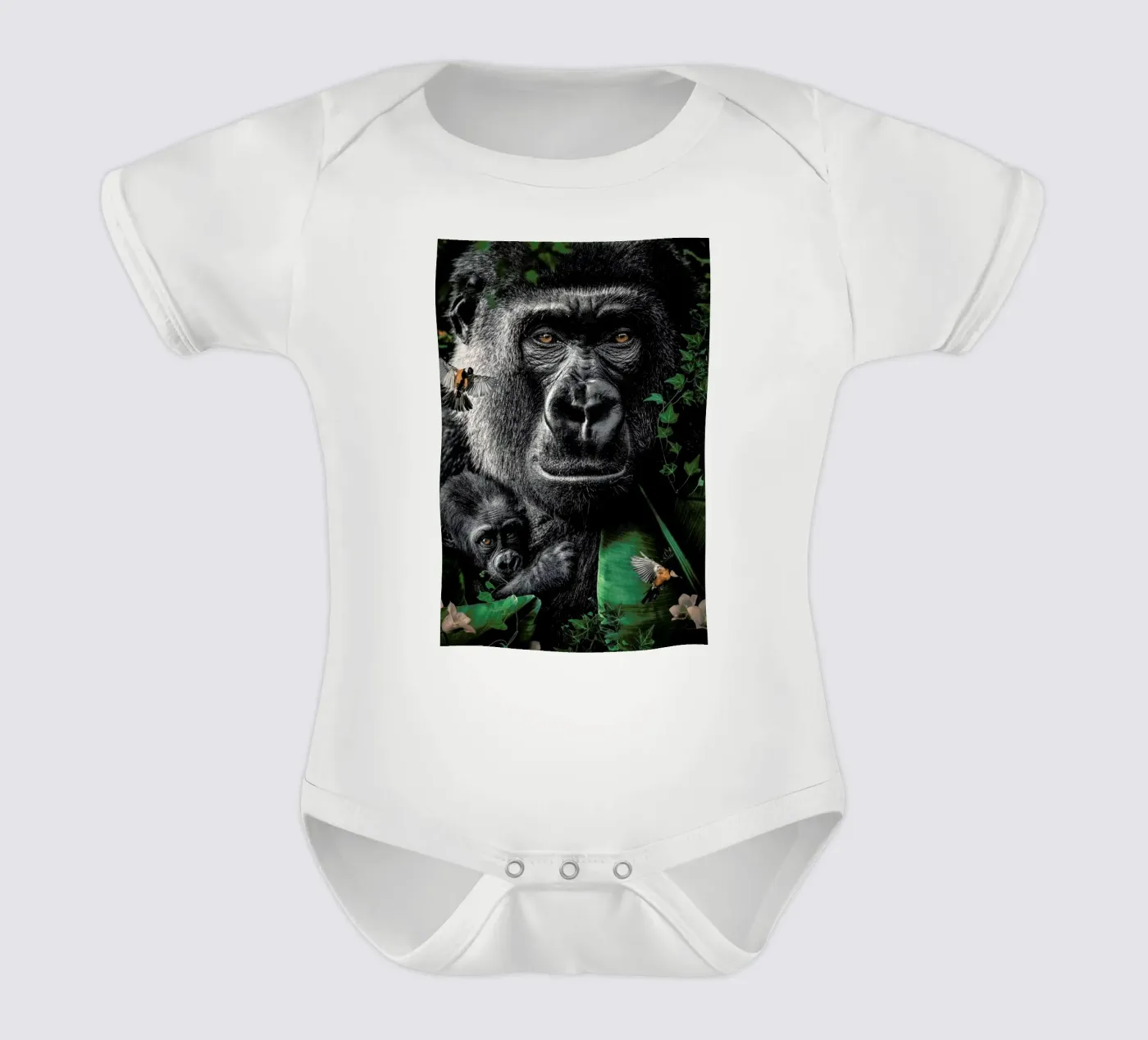 Gorilla Kurzarm Babybody von Wouter Rikken