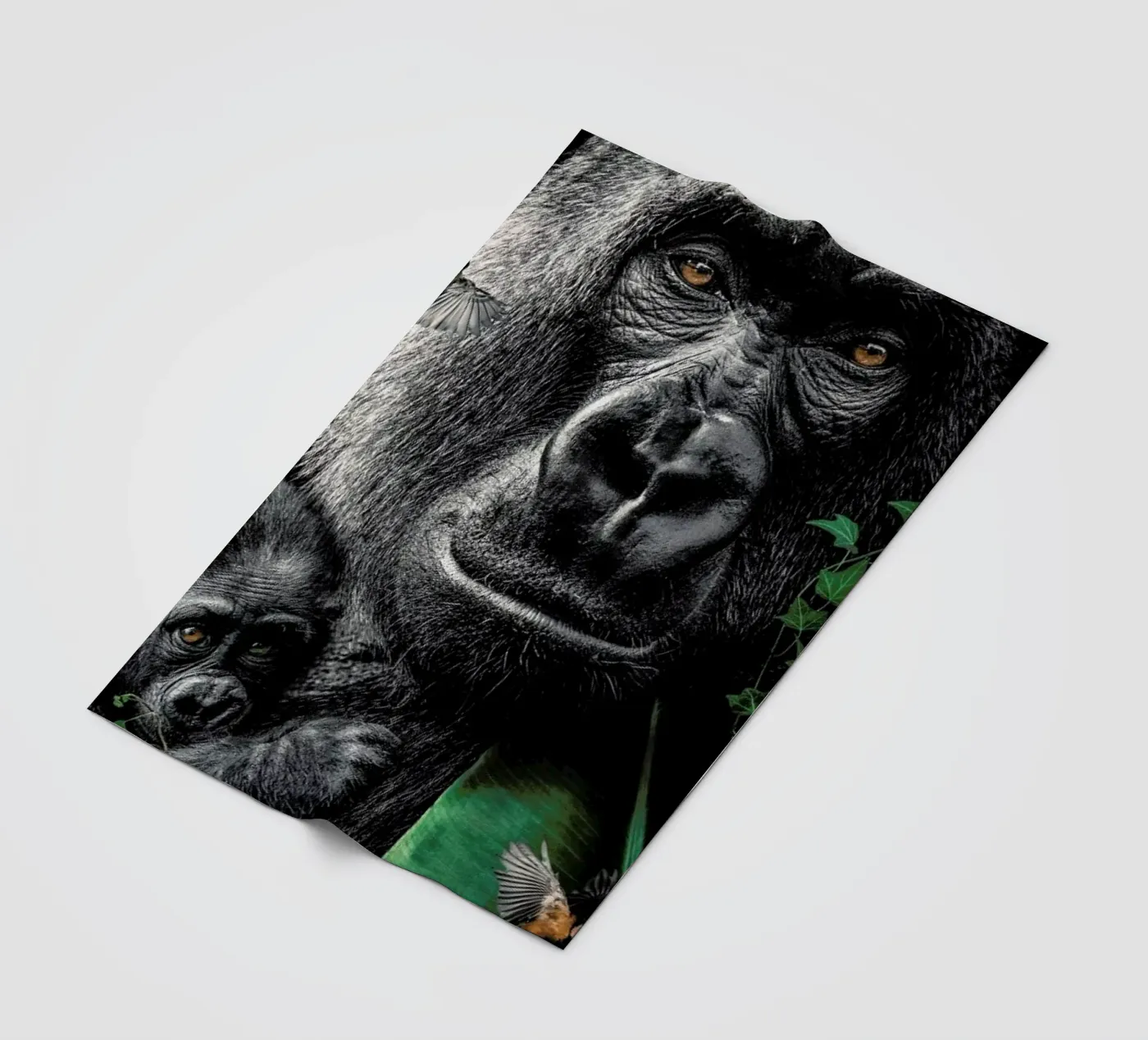 Gorilla Fleecedecke von Wouter Rikken