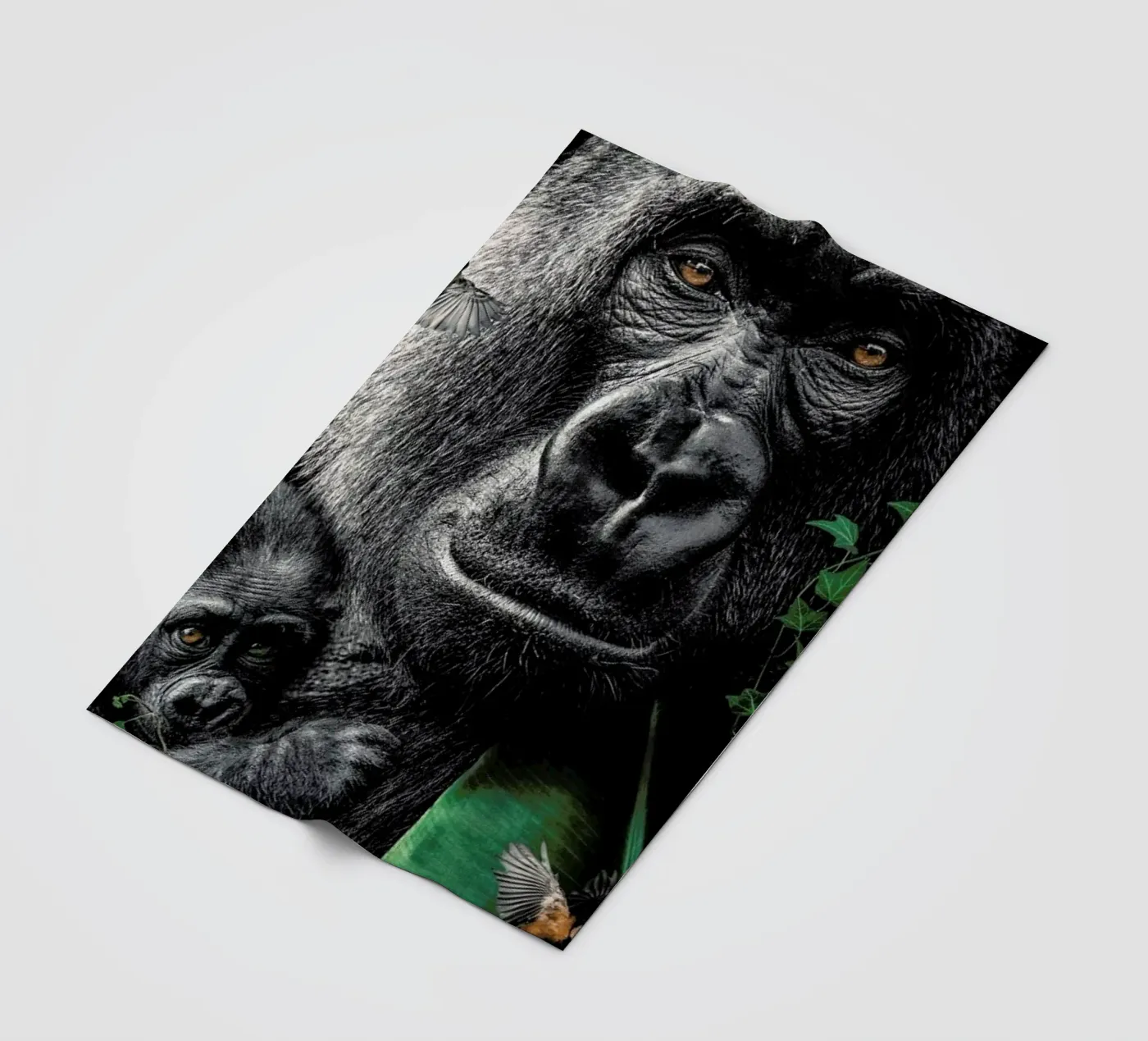 Gorilla Fleecedecke von Wouter Rikken