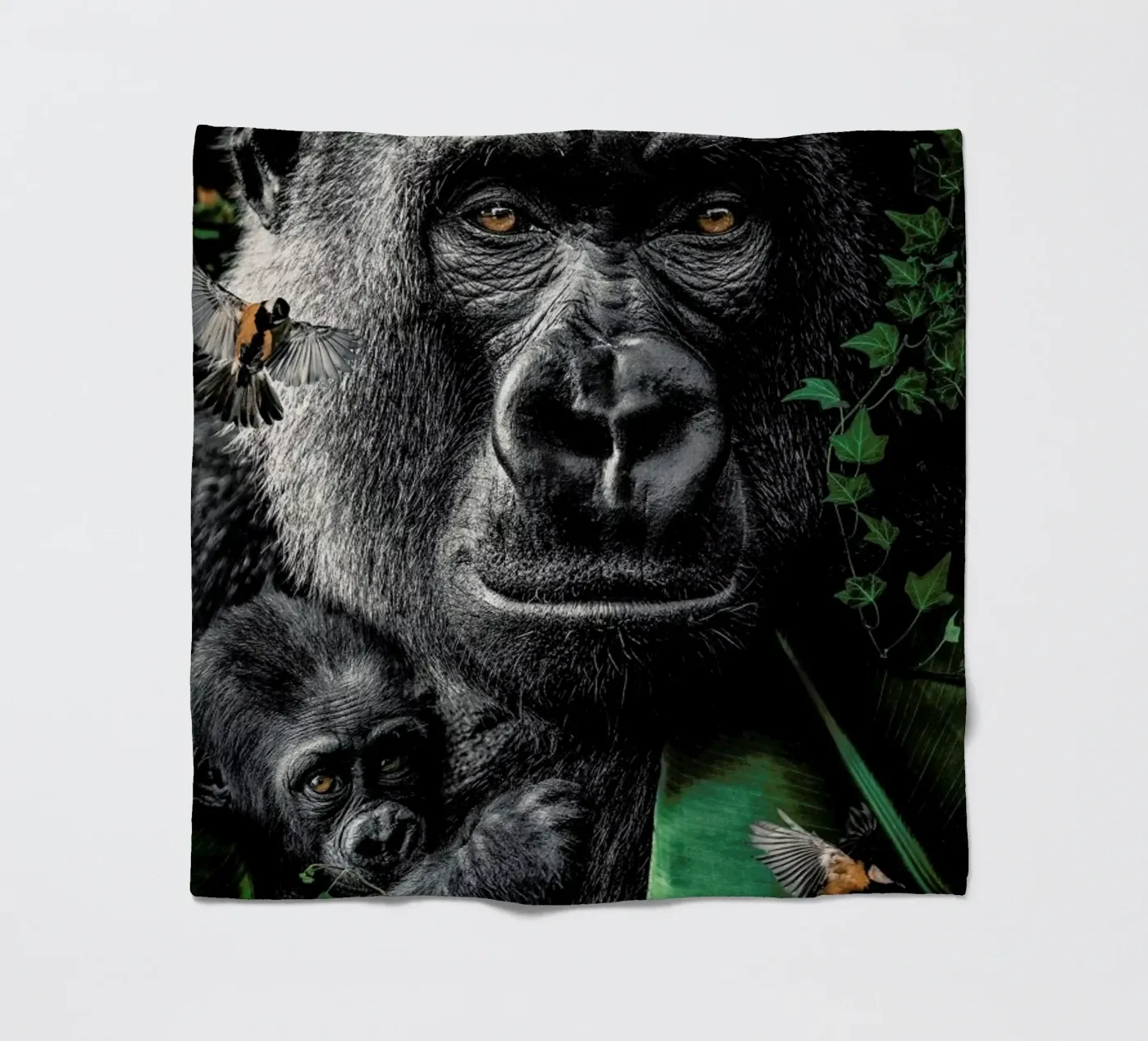 Gorilla Fleecedecke von Wouter Rikken