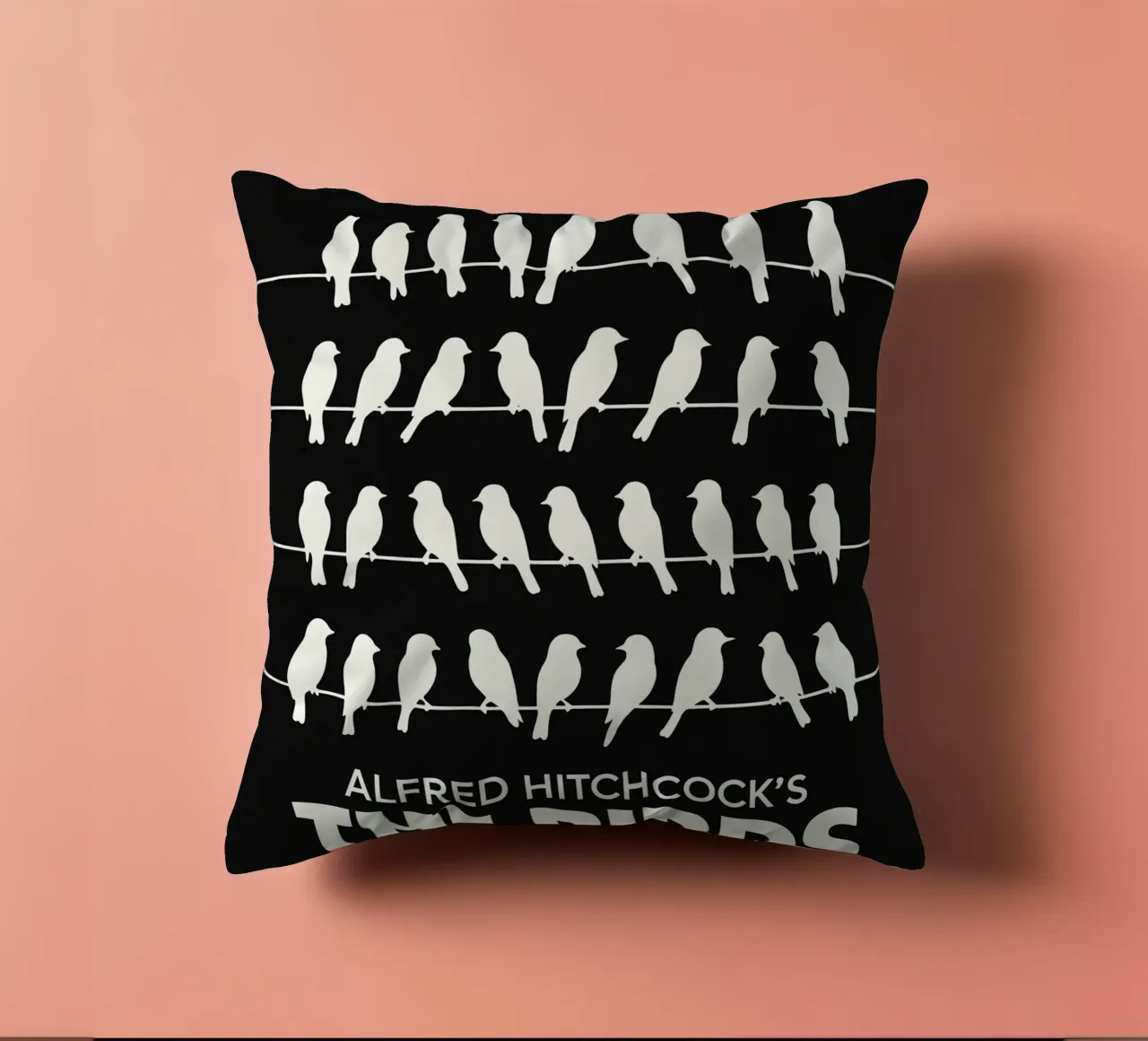 The Birds Print cuscino da MoviesArt