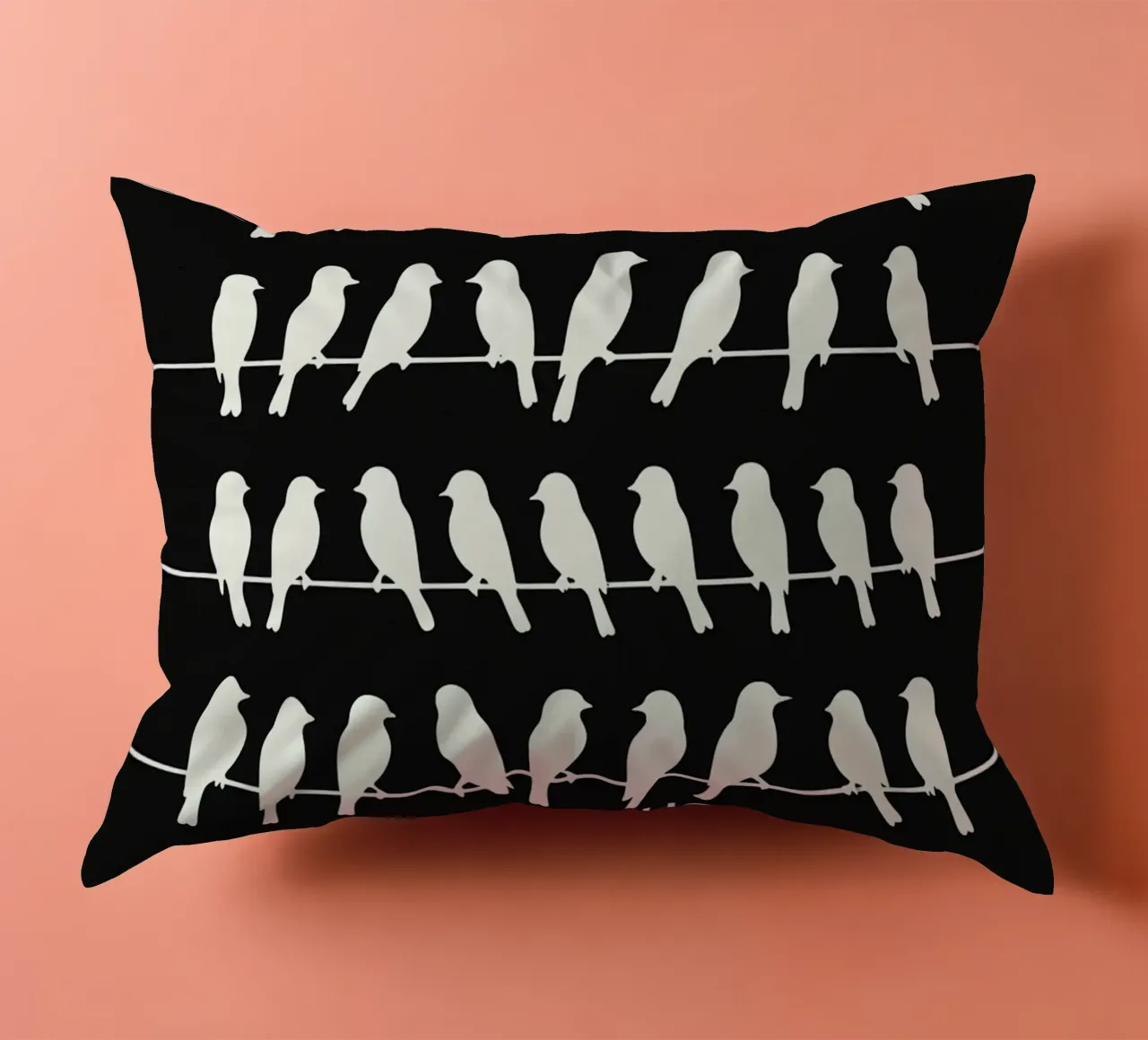 The Birds Print cuscino da MoviesArt