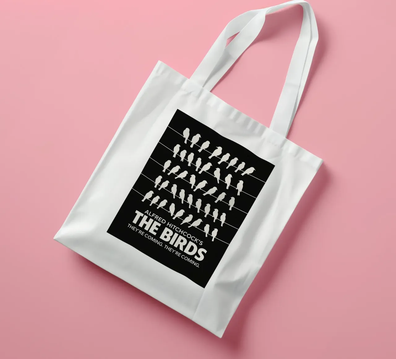 The Birds Print borsa in juta da MoviesArt