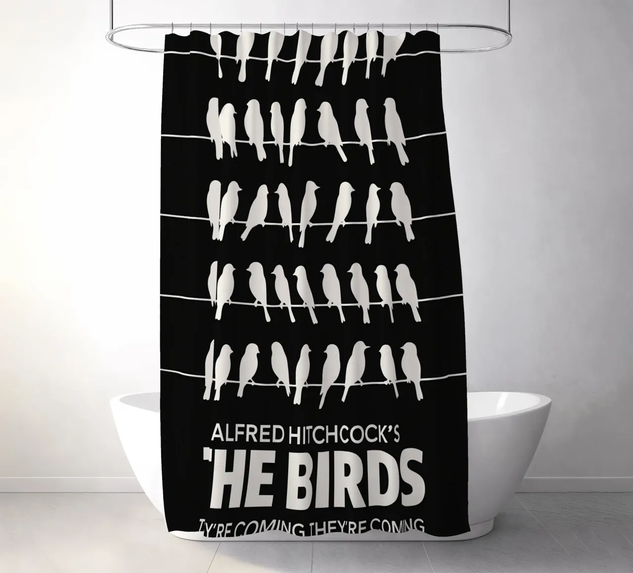 The Birds Print tenda da doccia da MoviesArt