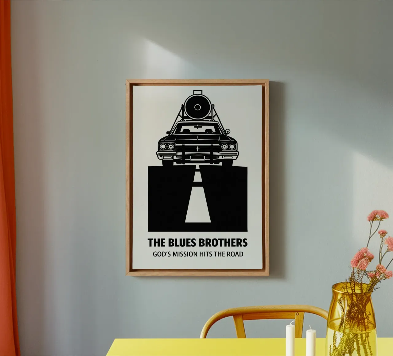 The Blues Brothers Print canvas with Floater frame by MoviesArt