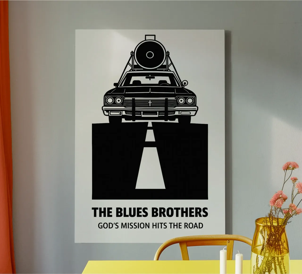 The Blues Brothers Print canvas with Floater frame by MoviesArt