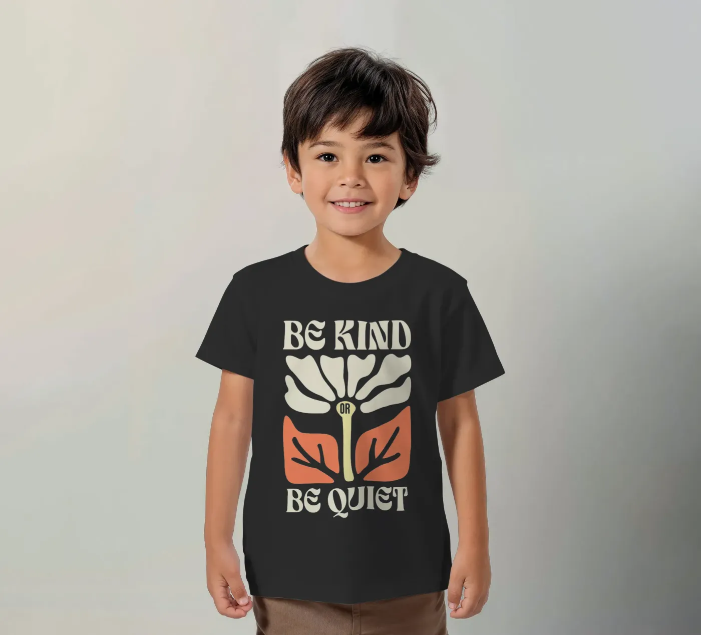 Sei freundlich oder sei still Kinder T-Shirt von Gunawan Rb