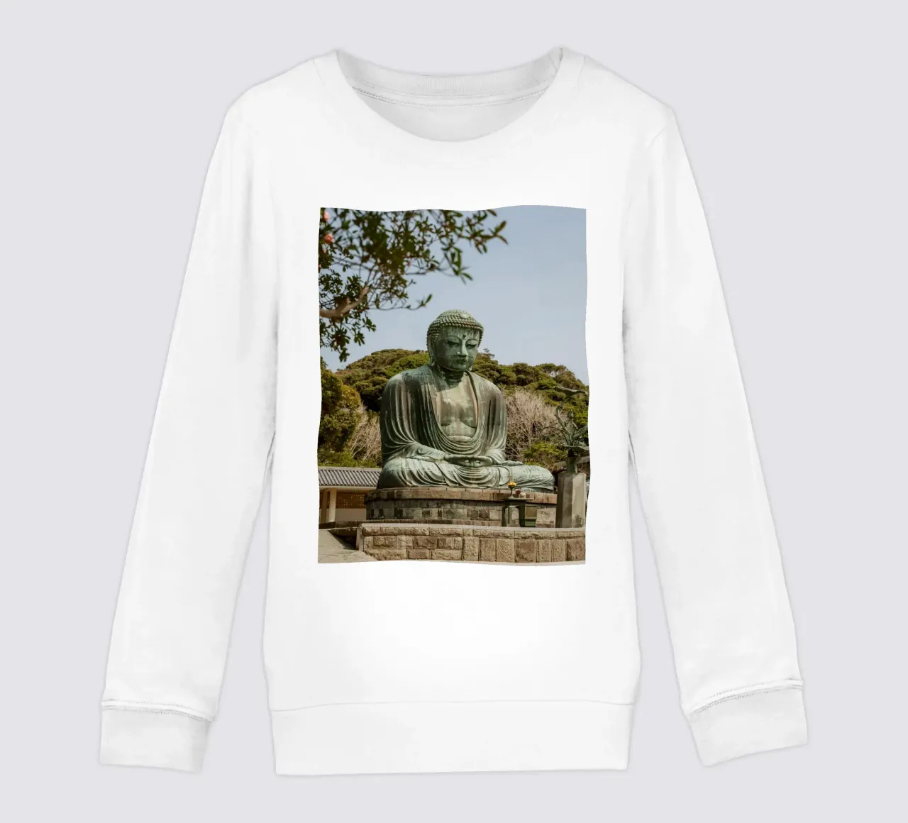 Giant Buddha in Kamakura - Japan kids sweatshirt by Marcel Bisig