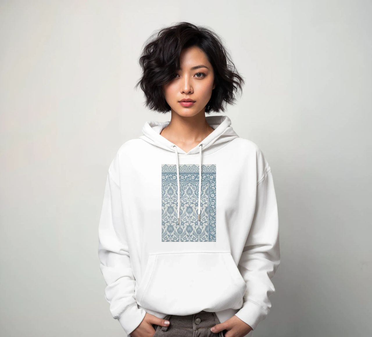 Pattern felpa con cappuccio da Peace