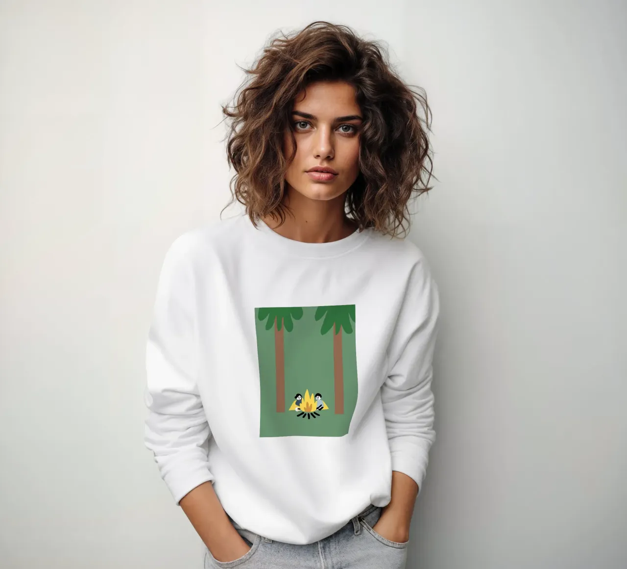 Camping sweatshirt by TRENDY POSTER SHOP