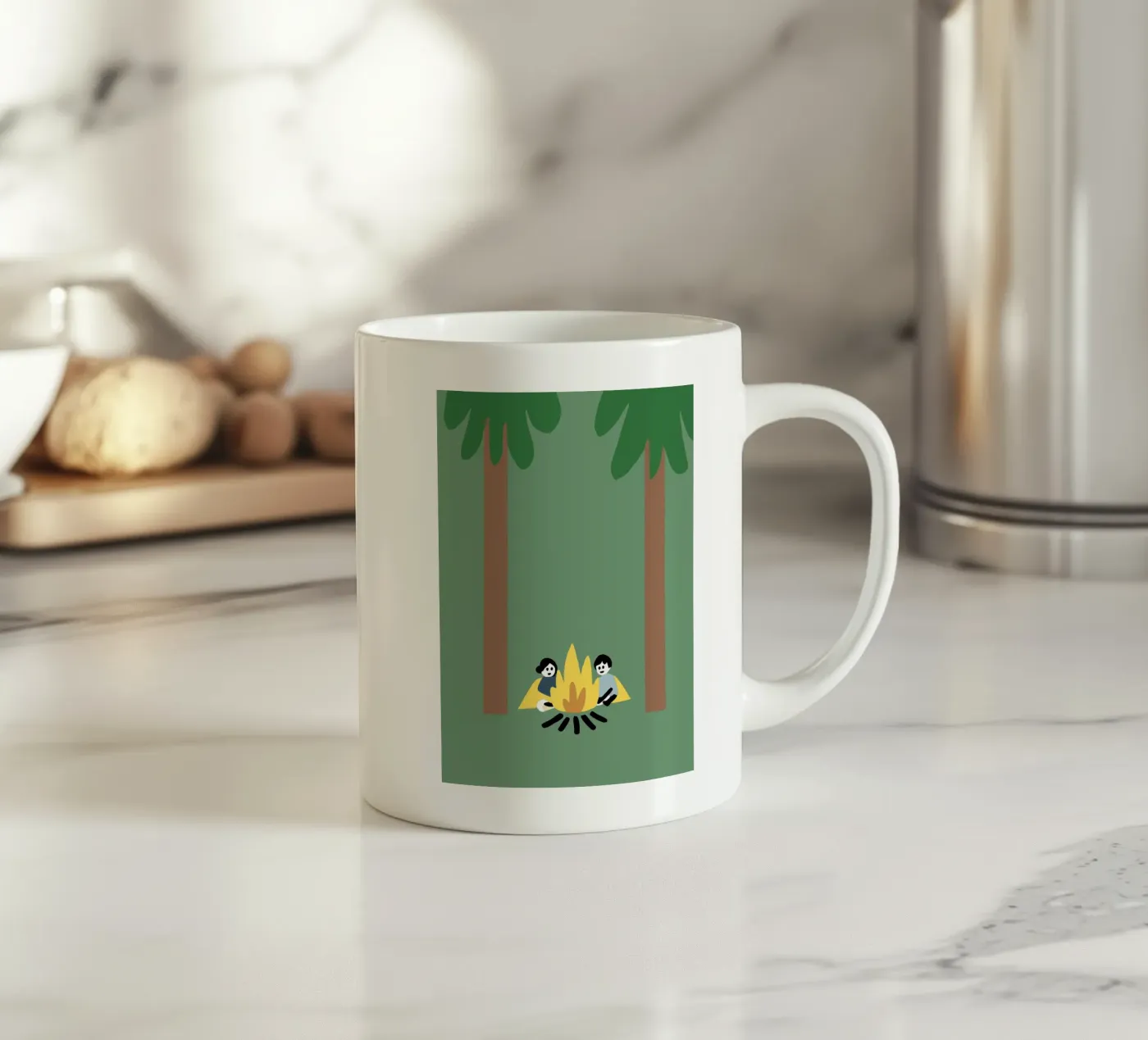 Camping ceramic mug by TRENDY POSTER SHOP