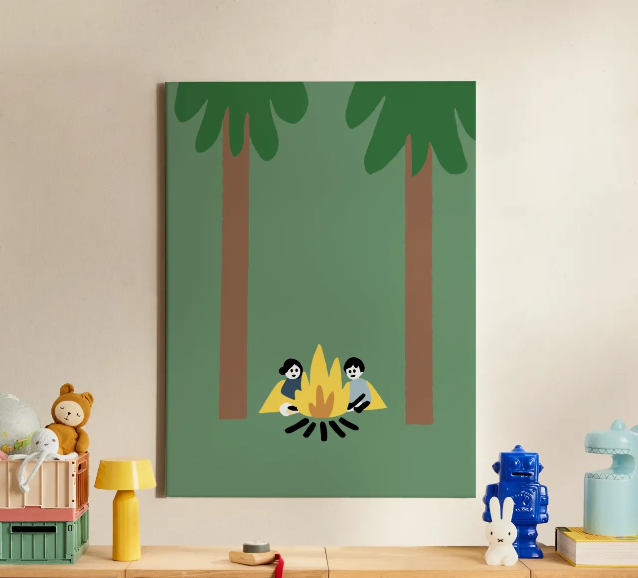 Camping canvas met Baklijst van TRENDY POSTER SHOP