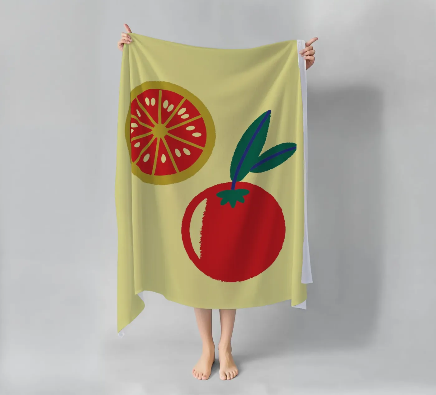 Tomaten Strandtuch von TRENDY POSTER SHOP
