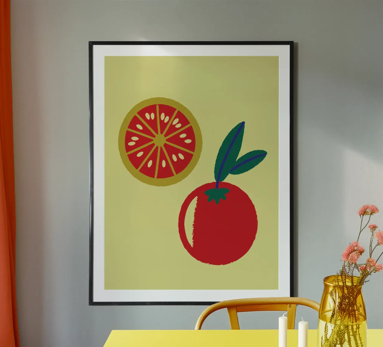Pomodori poster con telaio in alluminio da TRENDY POSTER SHOP