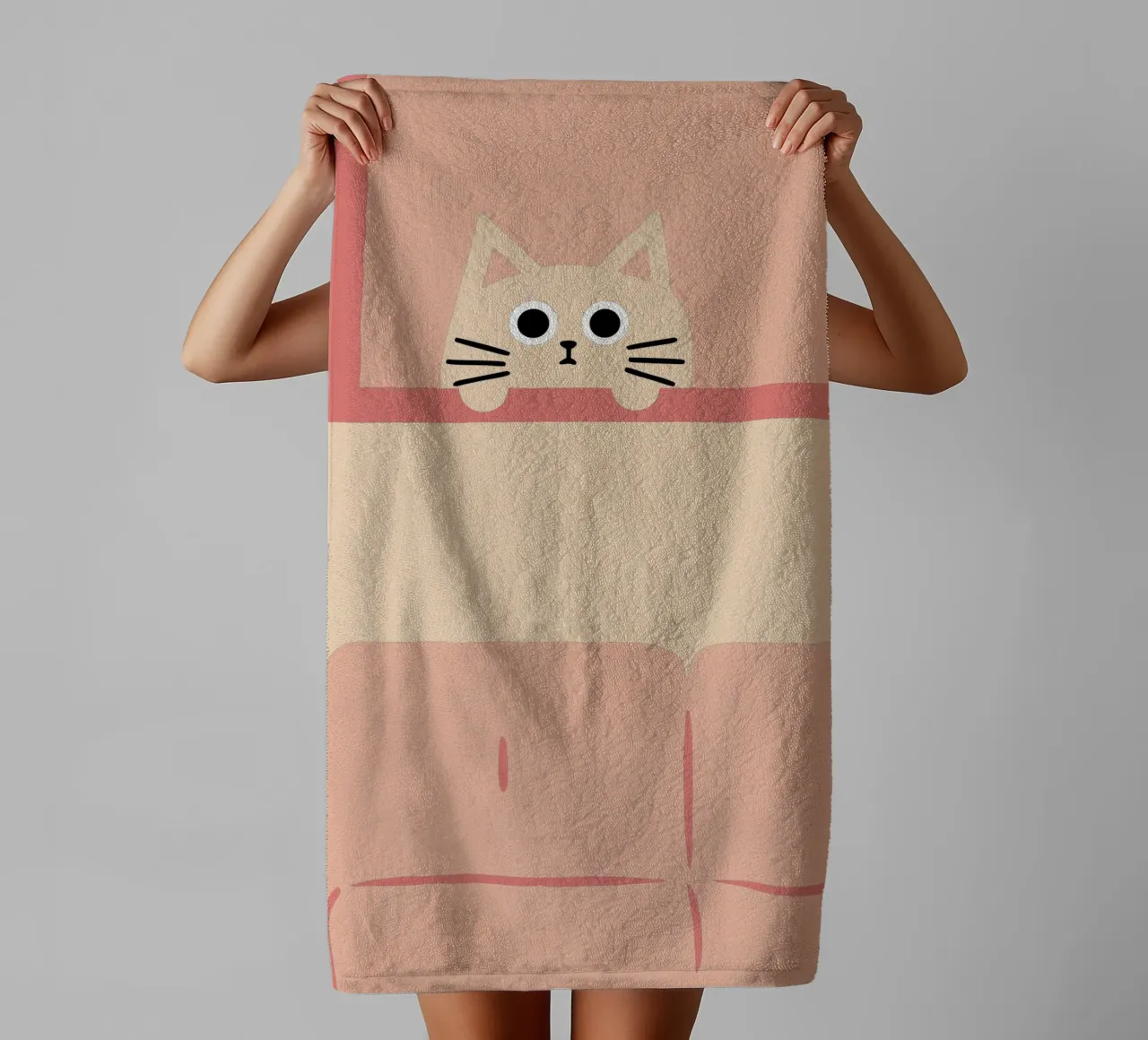 Katten thuis badhanddoek van TRENDY POSTER SHOP
