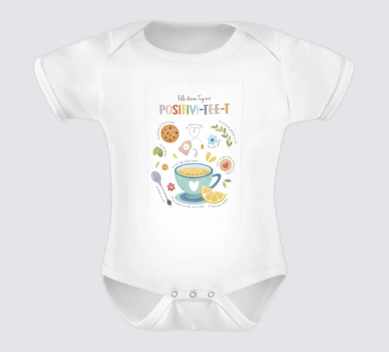Positivity Print, Mindfulness, Rainbow Nursery Therapy Print body de bebé de ABC Prints