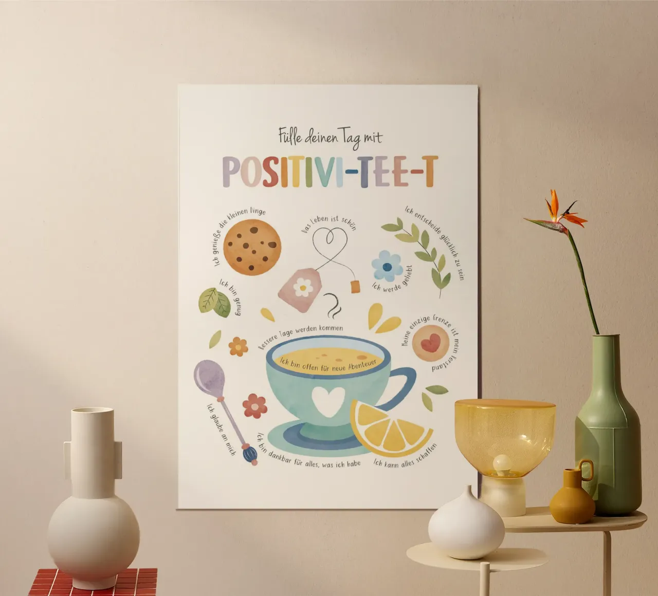 Stampa Positività, Mindfulness, Stampa Arcobaleno Terapia poster da ABC Prints