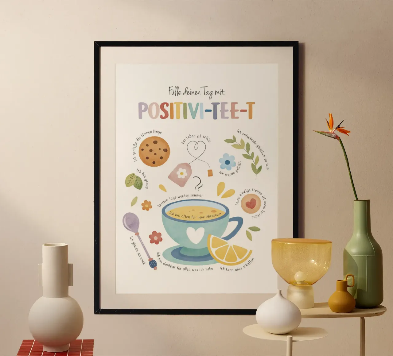 Stampa Positività, Mindfulness, Stampa Arcobaleno Terapia poster da ABC Prints