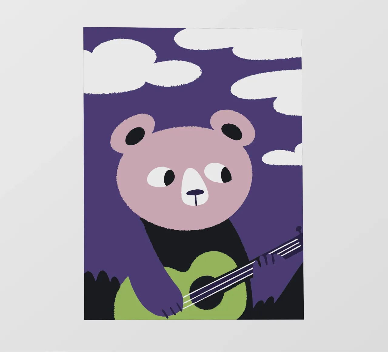 Gli orsi suonano la chitarra telo in pvc da TRENDY POSTER SHOP