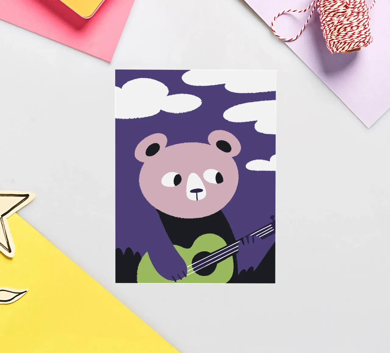 Bears Play Guitar sticker by TRENDY POSTER SHOP