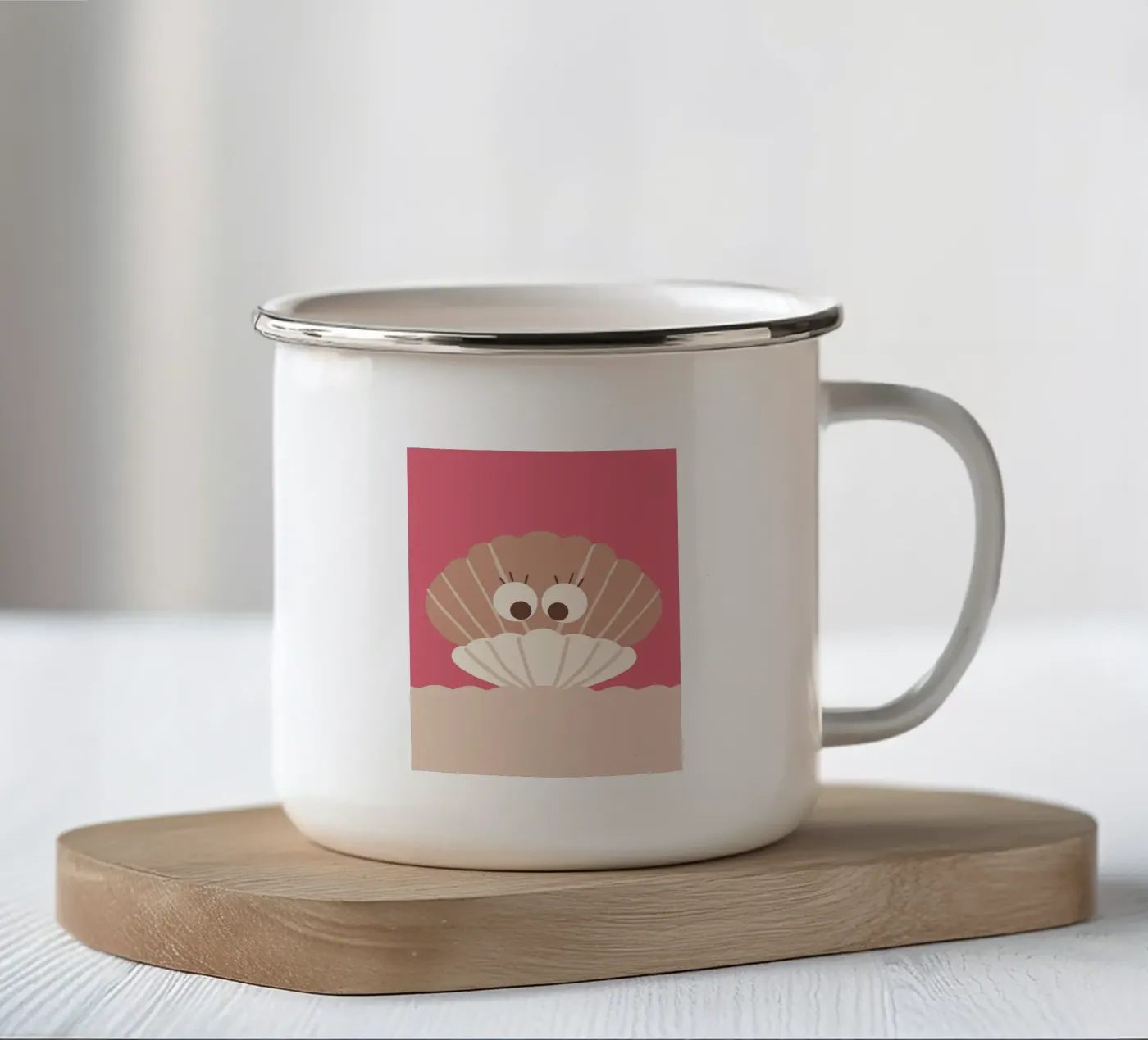 Shells Emaille Tasse von TRENDY POSTER SHOP