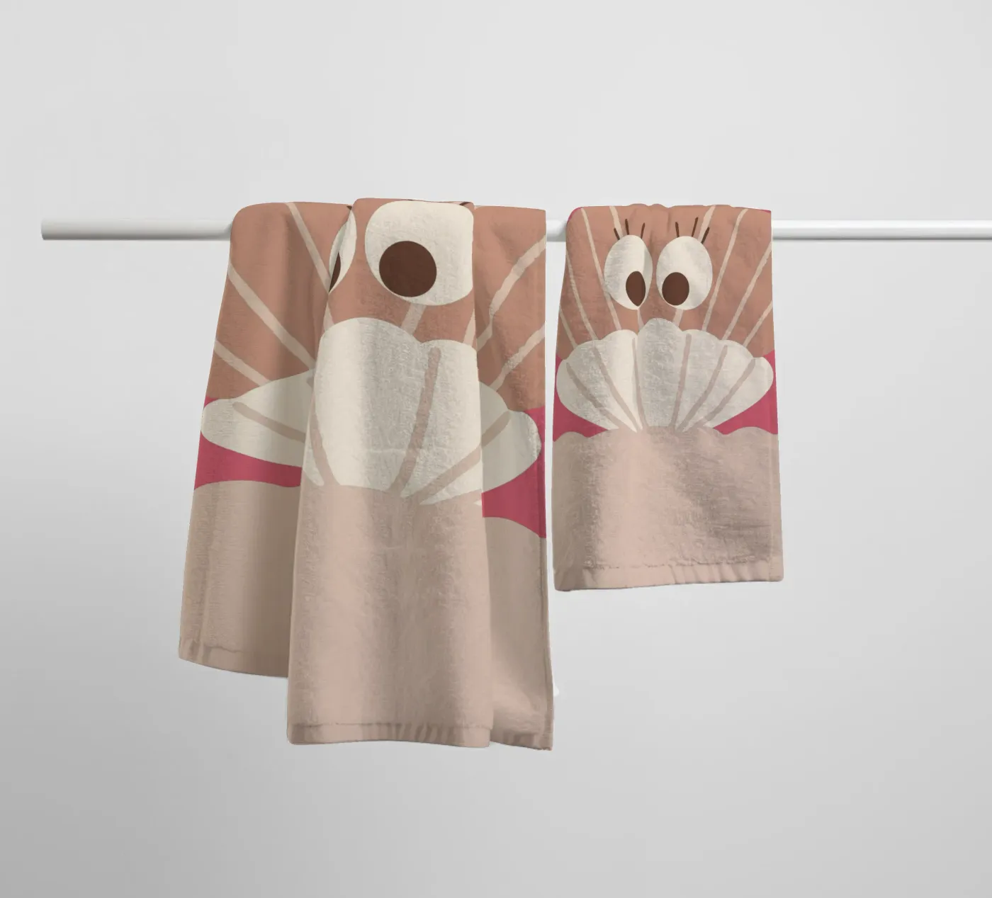 Coquilles serviette de bain de TRENDY POSTER SHOP