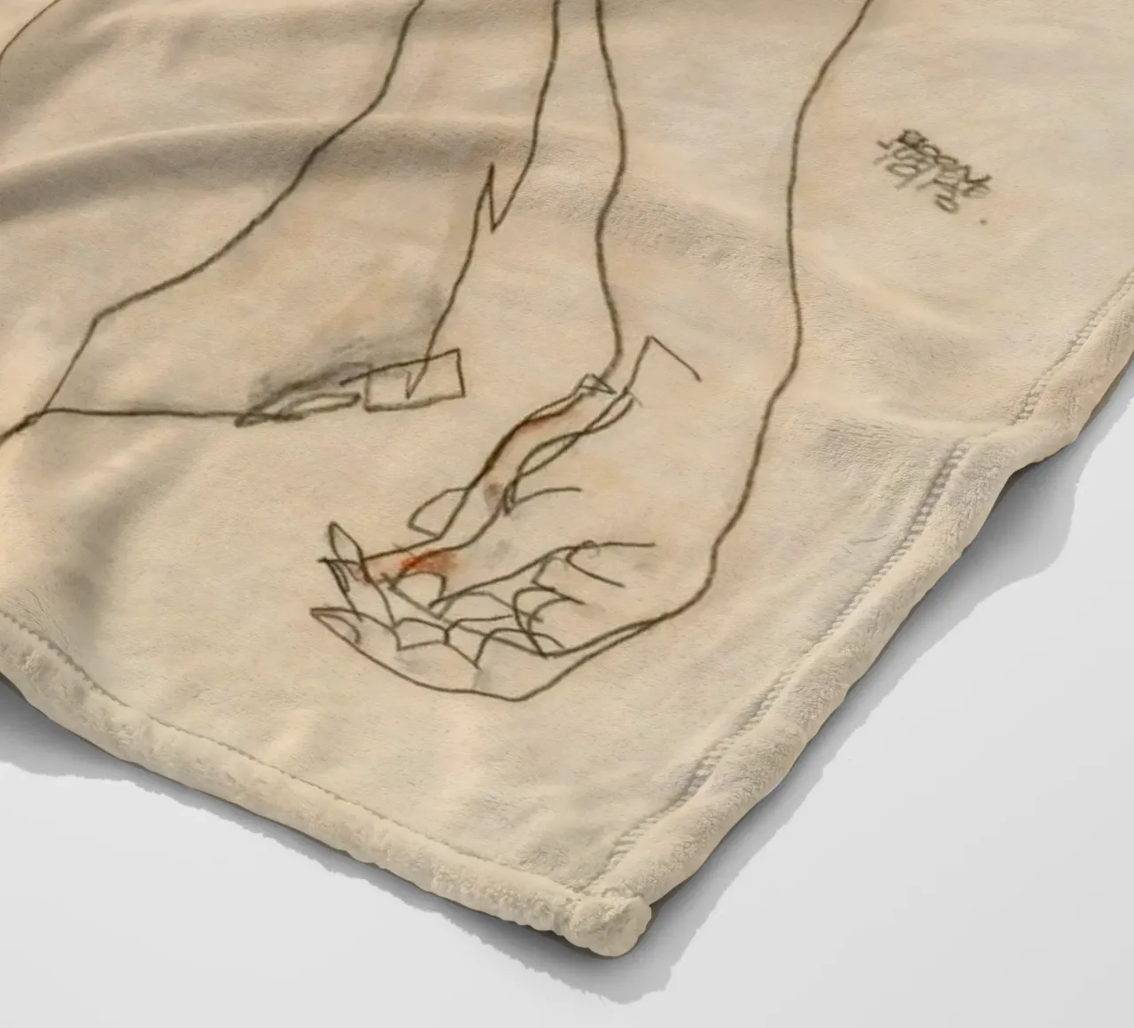 Egon Schiele - Ballerina (1913) coperta in pile da Wirla