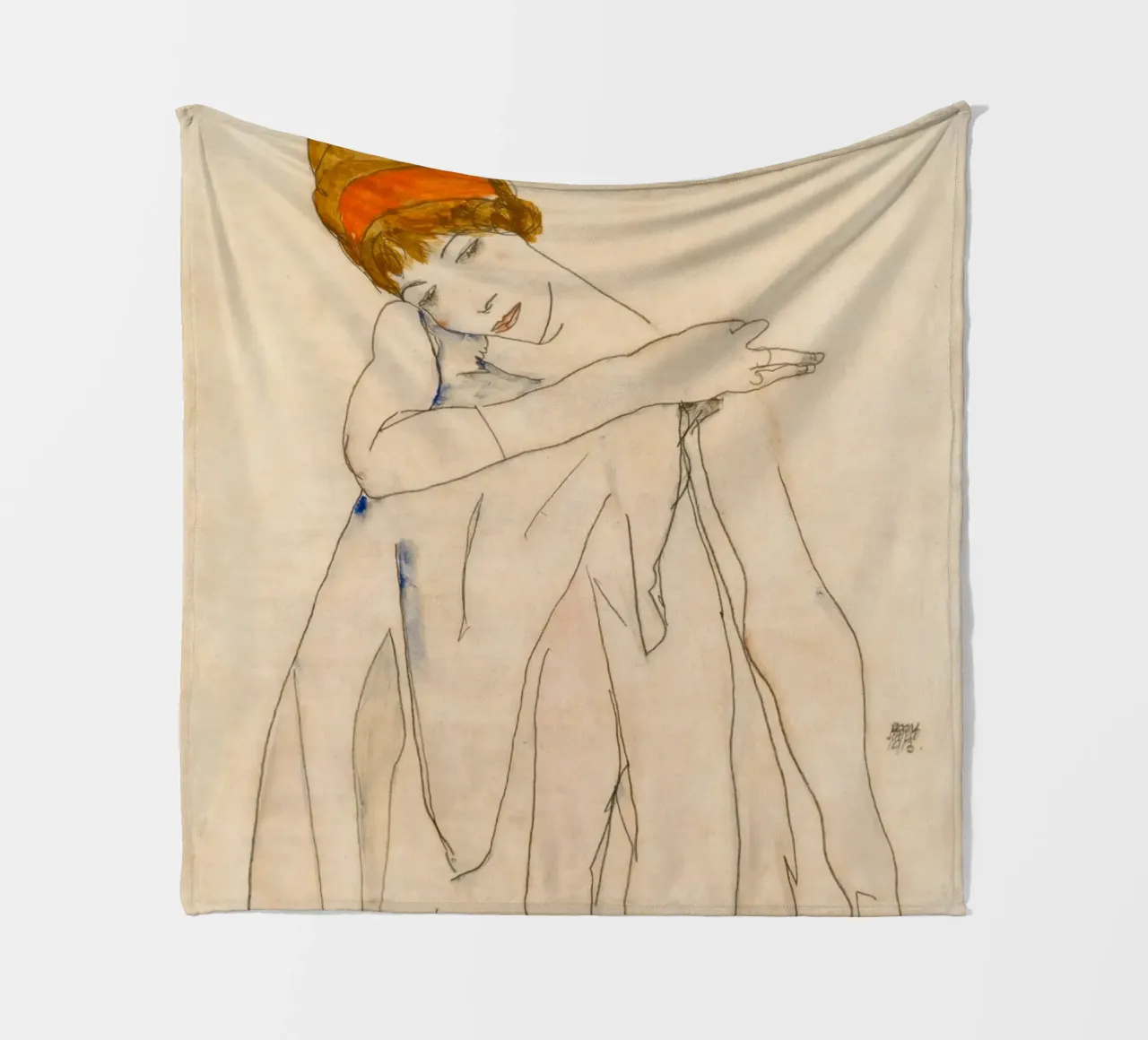 Egon Schiele - Ballerina (1913) coperta in pile da Wirla