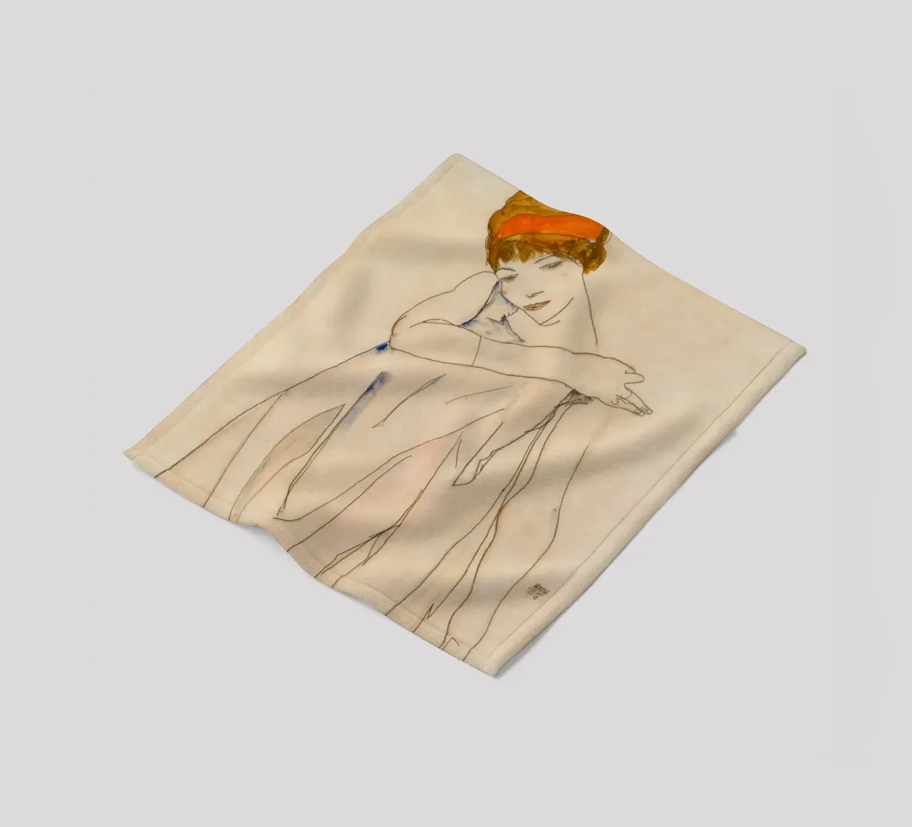 Egon Schiele - Ballerina (1913) coperta in pile da Wirla