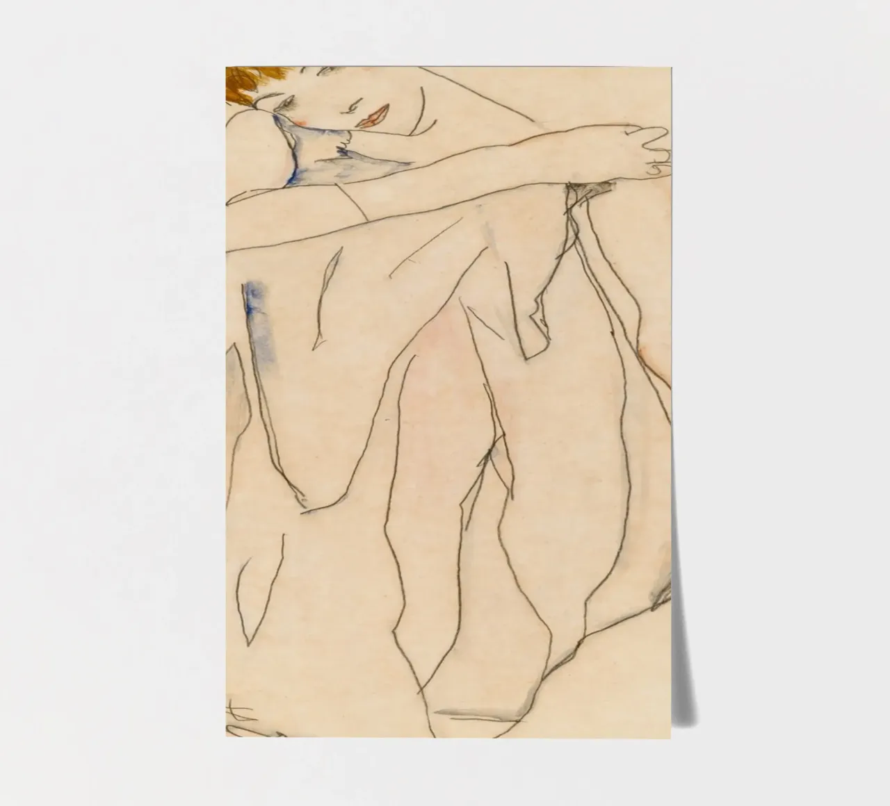 Egon Schiele - Dancer (1913) sticker sheet by Wirla