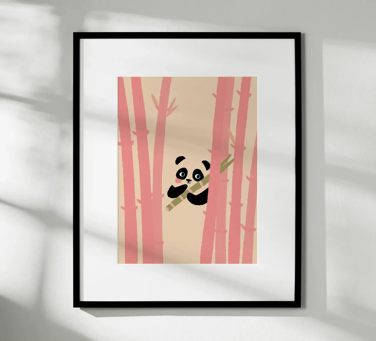Panda di bambù poster con telaio in plastica da TRENDY POSTER SHOP