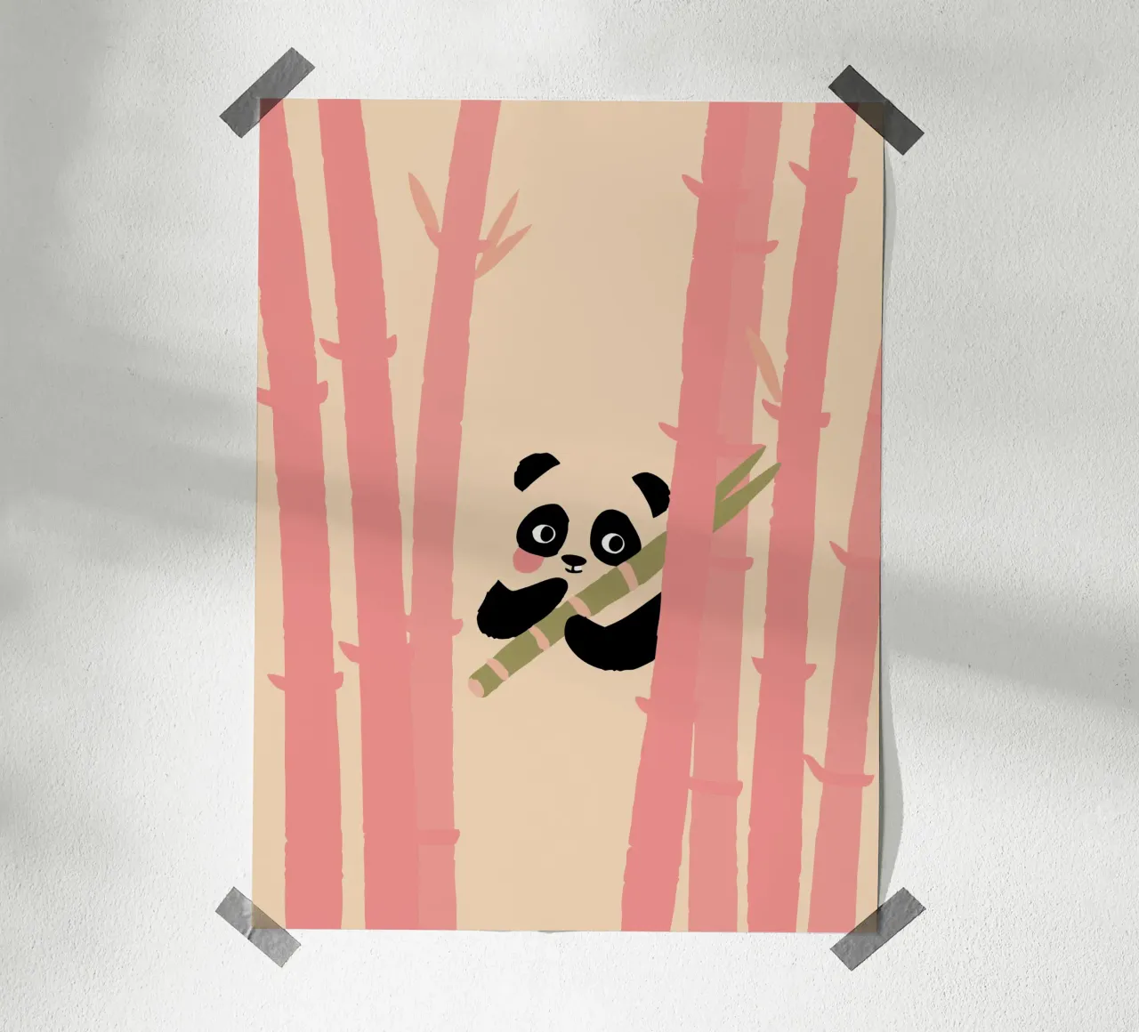 Panda di bambù poster con telaio in plastica da TRENDY POSTER SHOP