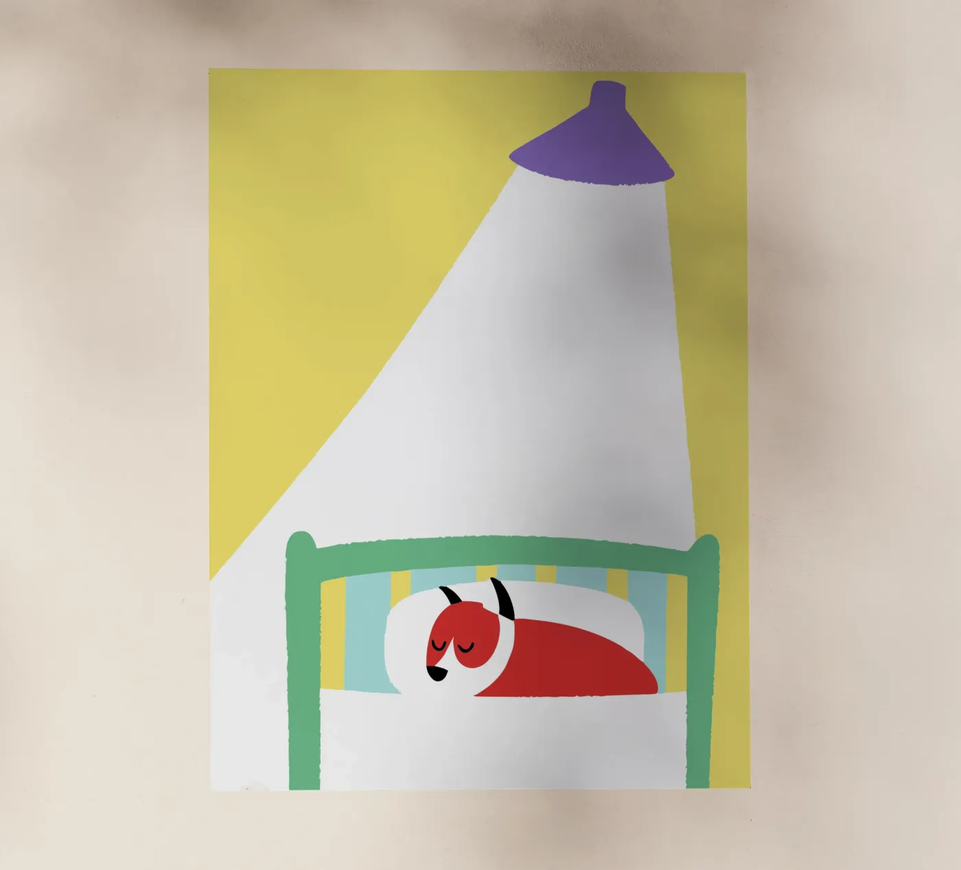 Cane che dorme pellicola backlit da TRENDY POSTER SHOP