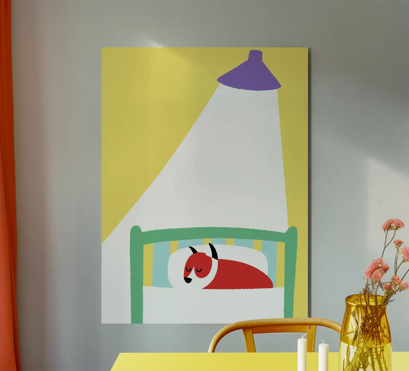 Cane che dorme pannello forex da TRENDY POSTER SHOP