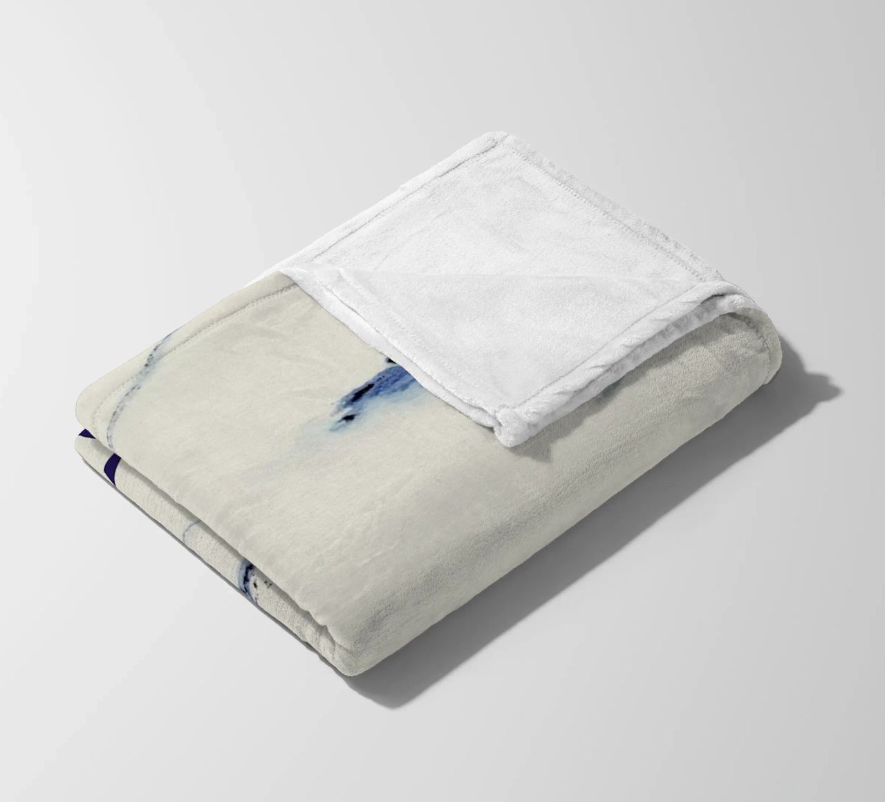 Hokusai - A Person in a Small Boat on a River with Mount Fuji in the Background III fleece blanket by Vintage by JUNIQE