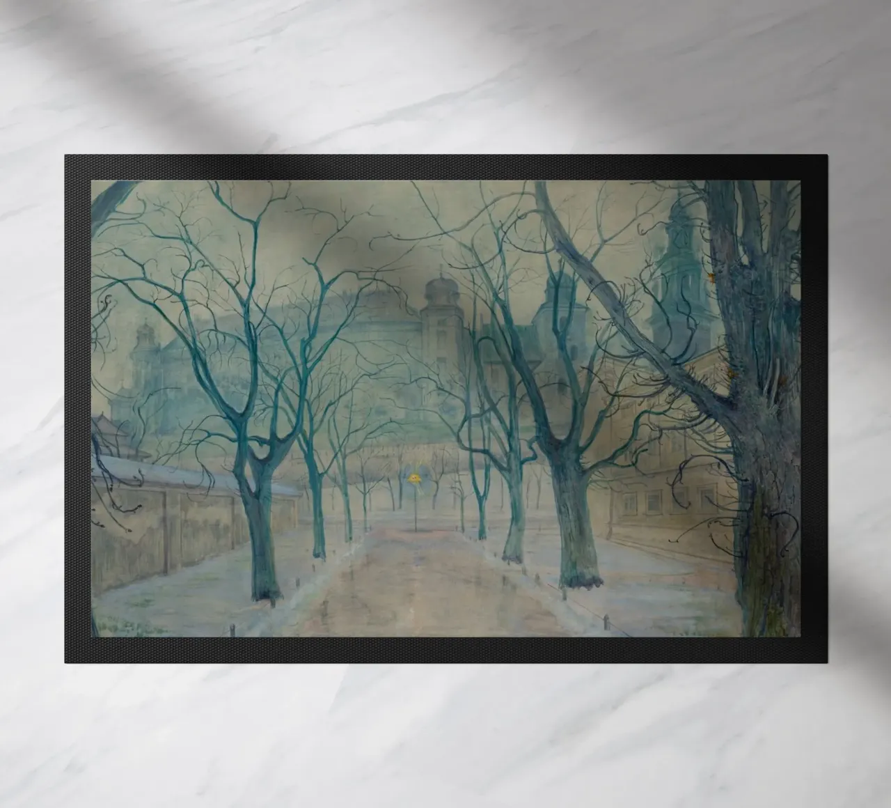 Stanisław Wyspiański - Planty Park at Dawn (1894) doormat by Wirla