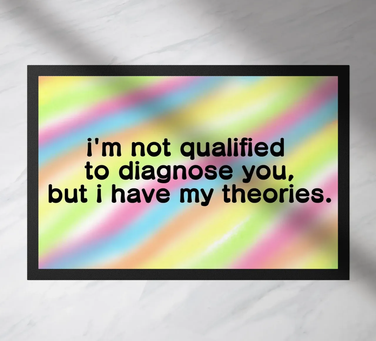 Theories colorful doormat by tausendunddrei