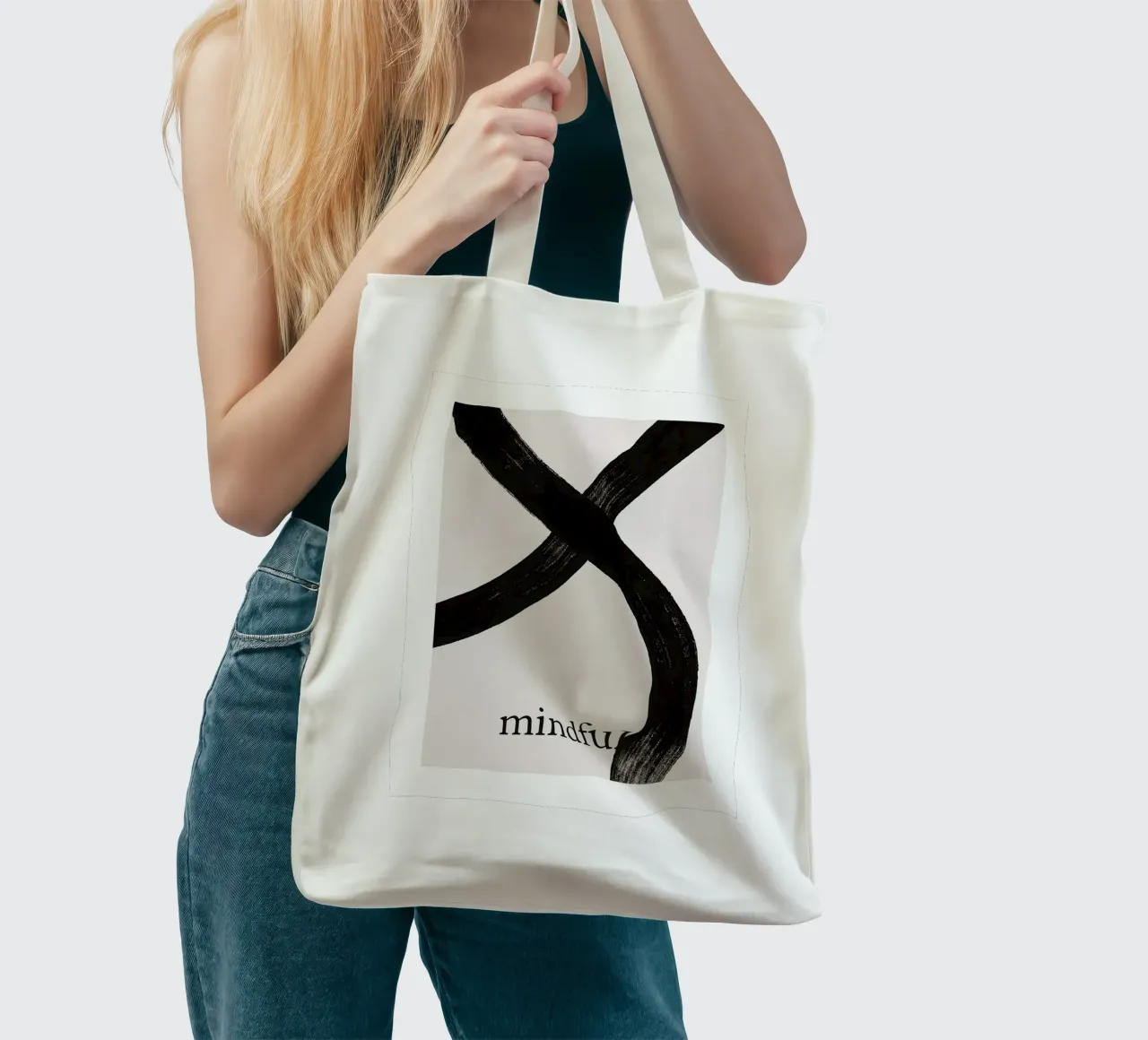 Mindful Flow - l'arte della consapevolezza borsa in juta da Kunst und Kontrast